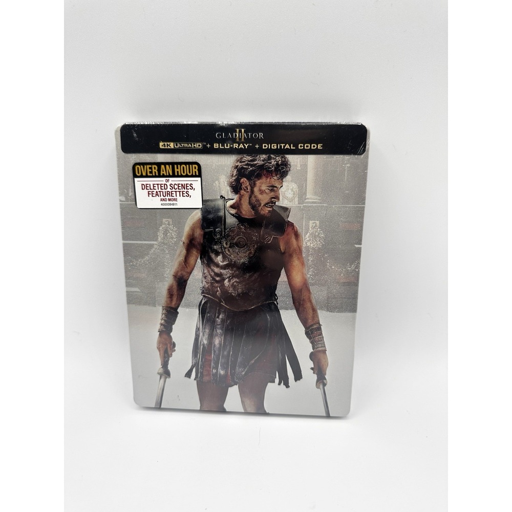 GLADIATOR II STEELBOOK BLU-RAY | 4k + DIGITAL‎ (NEW SEALED)
